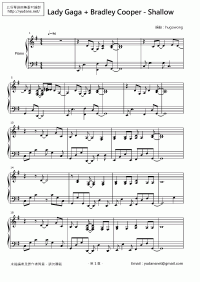 Shallow 琴譜 第1頁