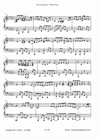 Velvet Rays 琴譜 第2頁