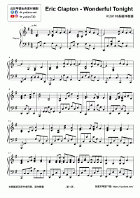Wonderful Tonight 琴譜 第1頁