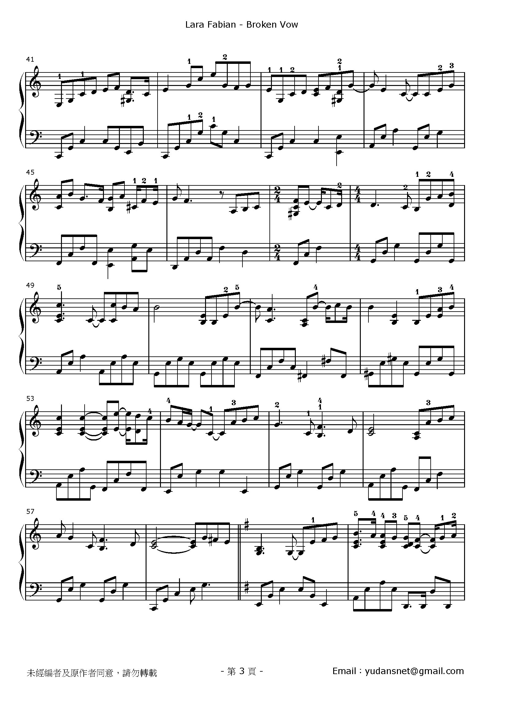Broken Vow Stave Sheet Page 3