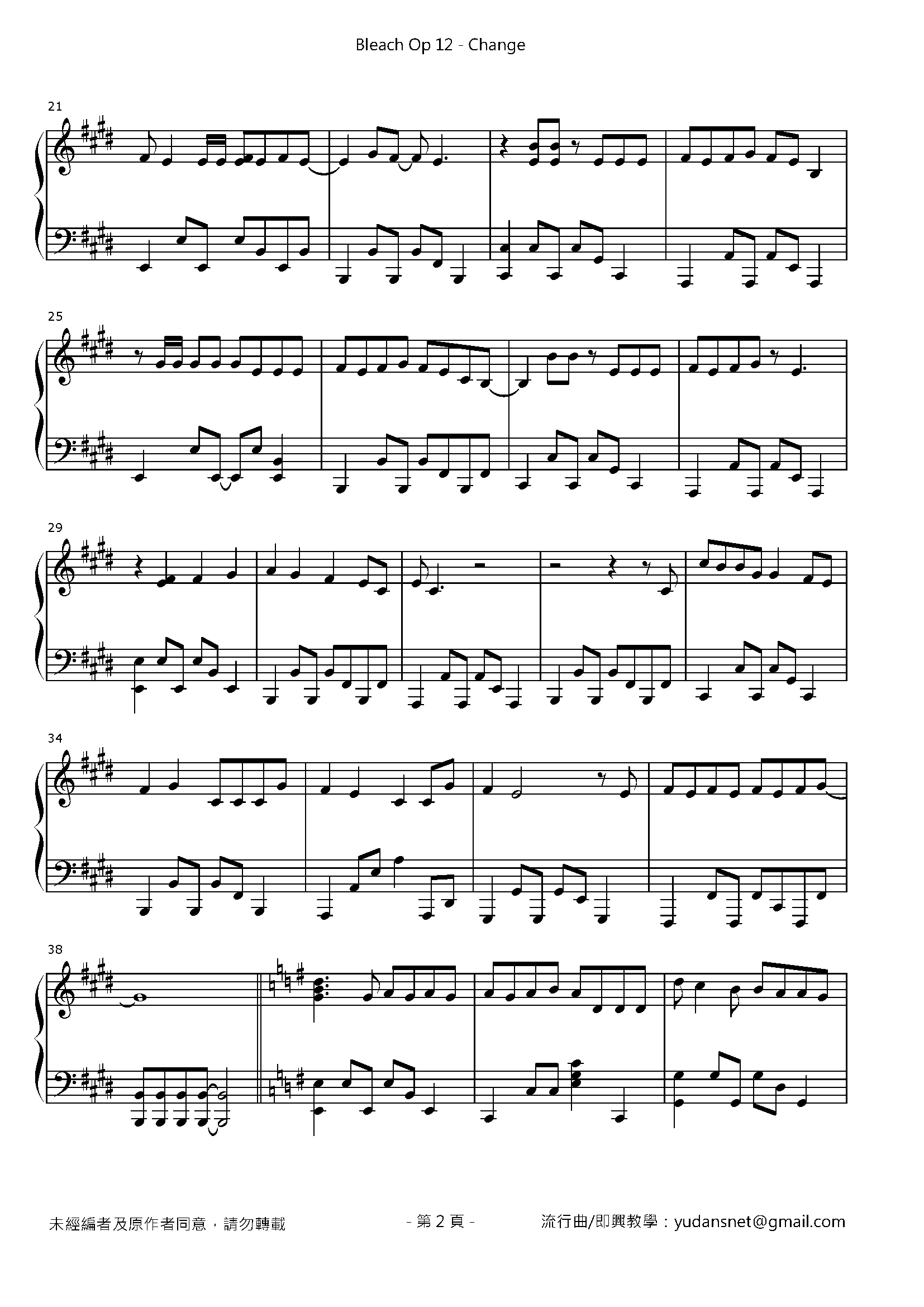 chAngE Stave Sheet Page 2
