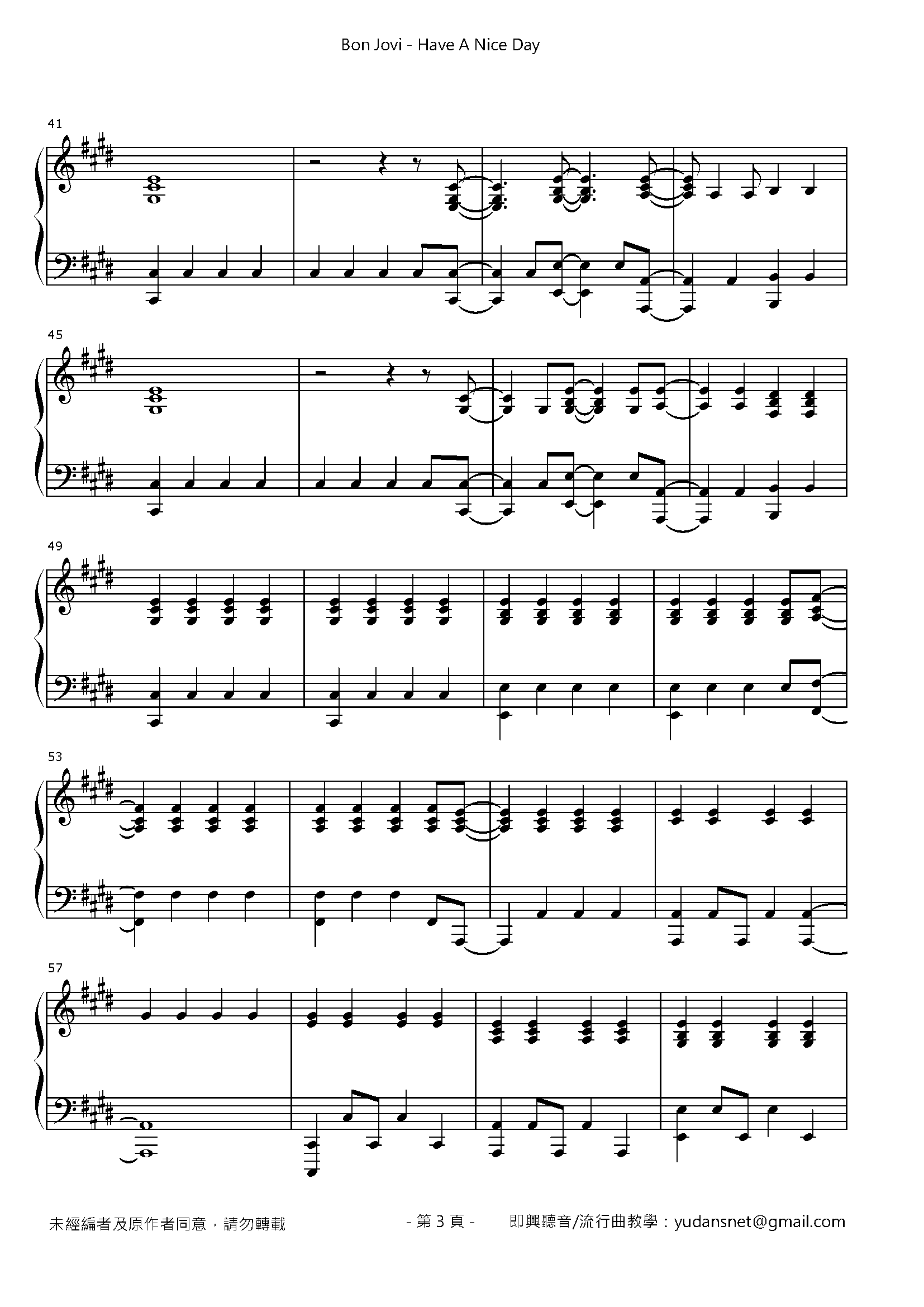 Have A Nice Day Stave Sheet Page 3