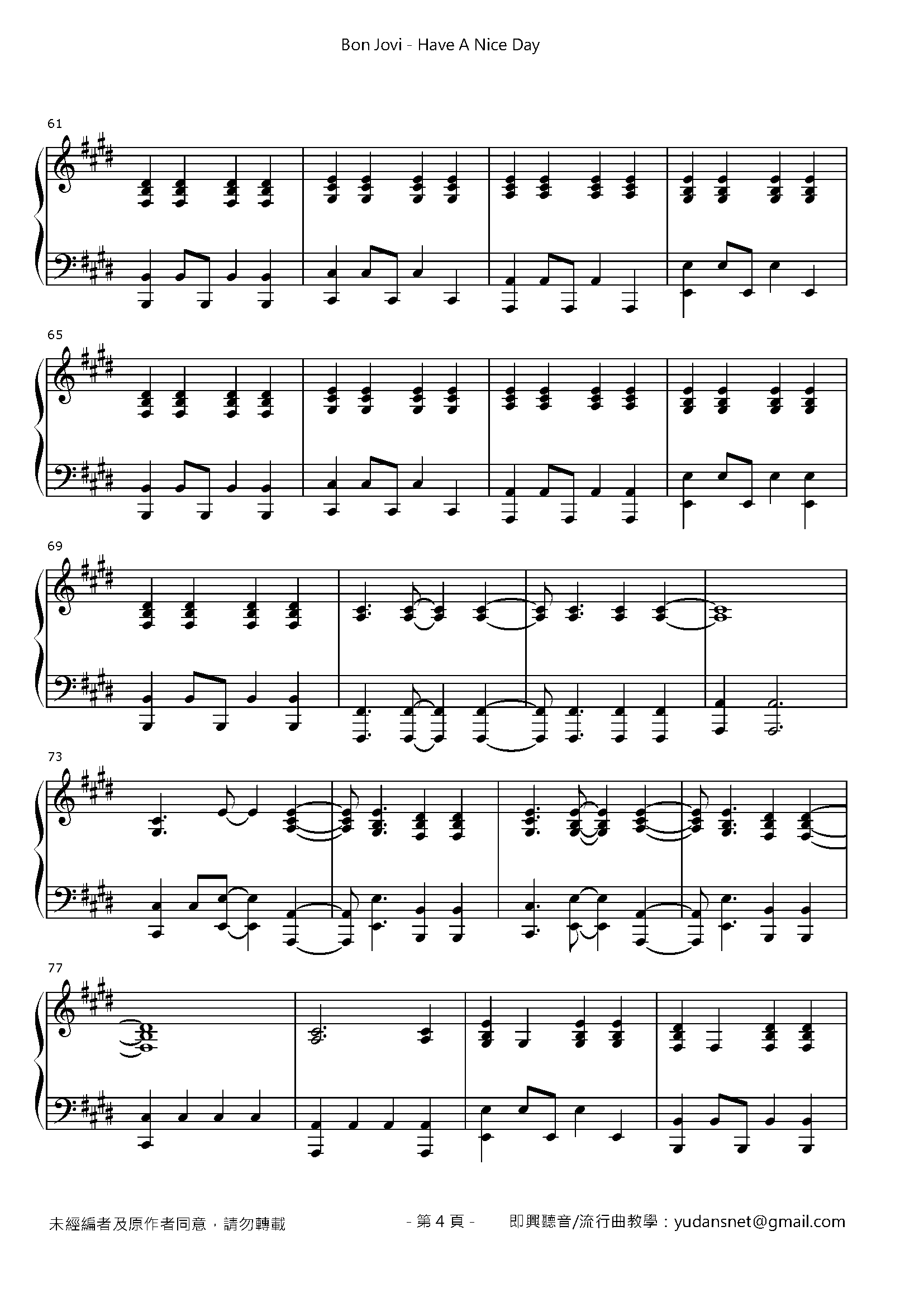 Have A Nice Day Stave Sheet Page 4