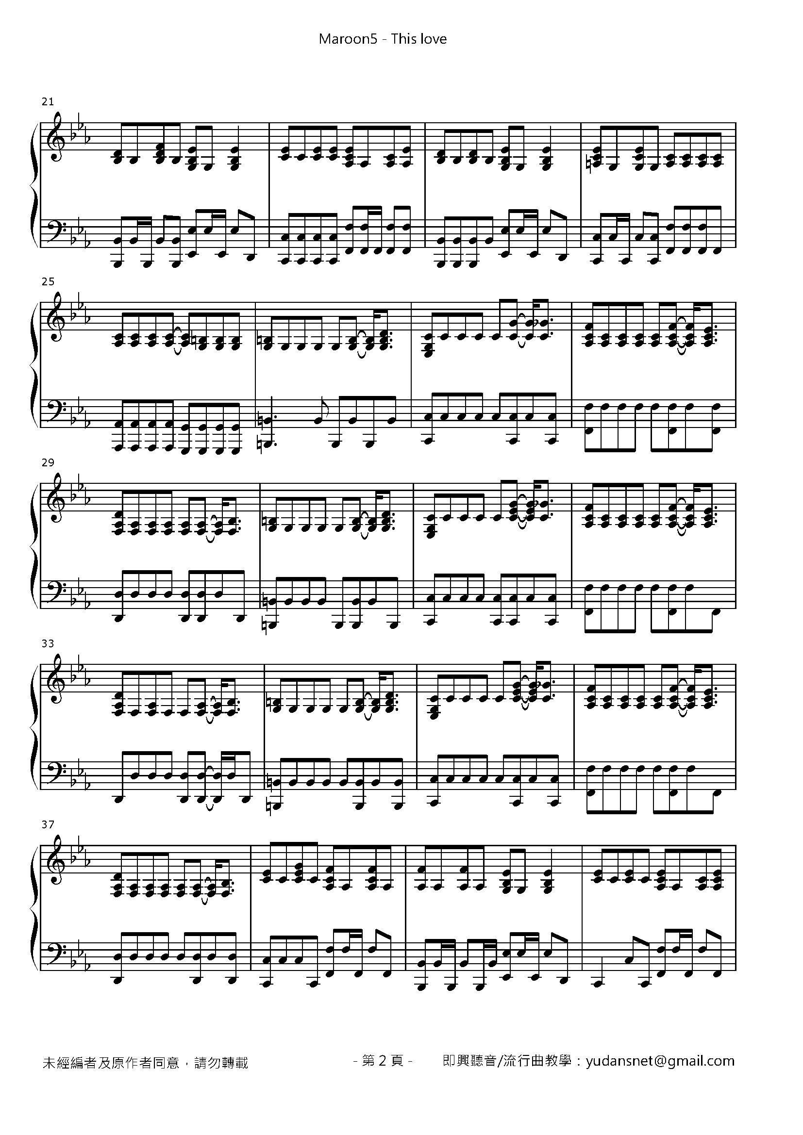 This love Stave Sheet Page 2